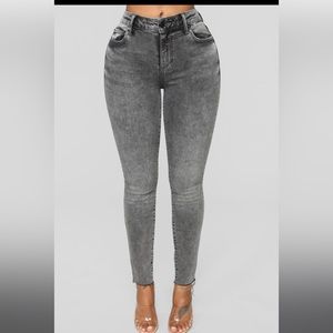 Fashion nova gray ankle jeans